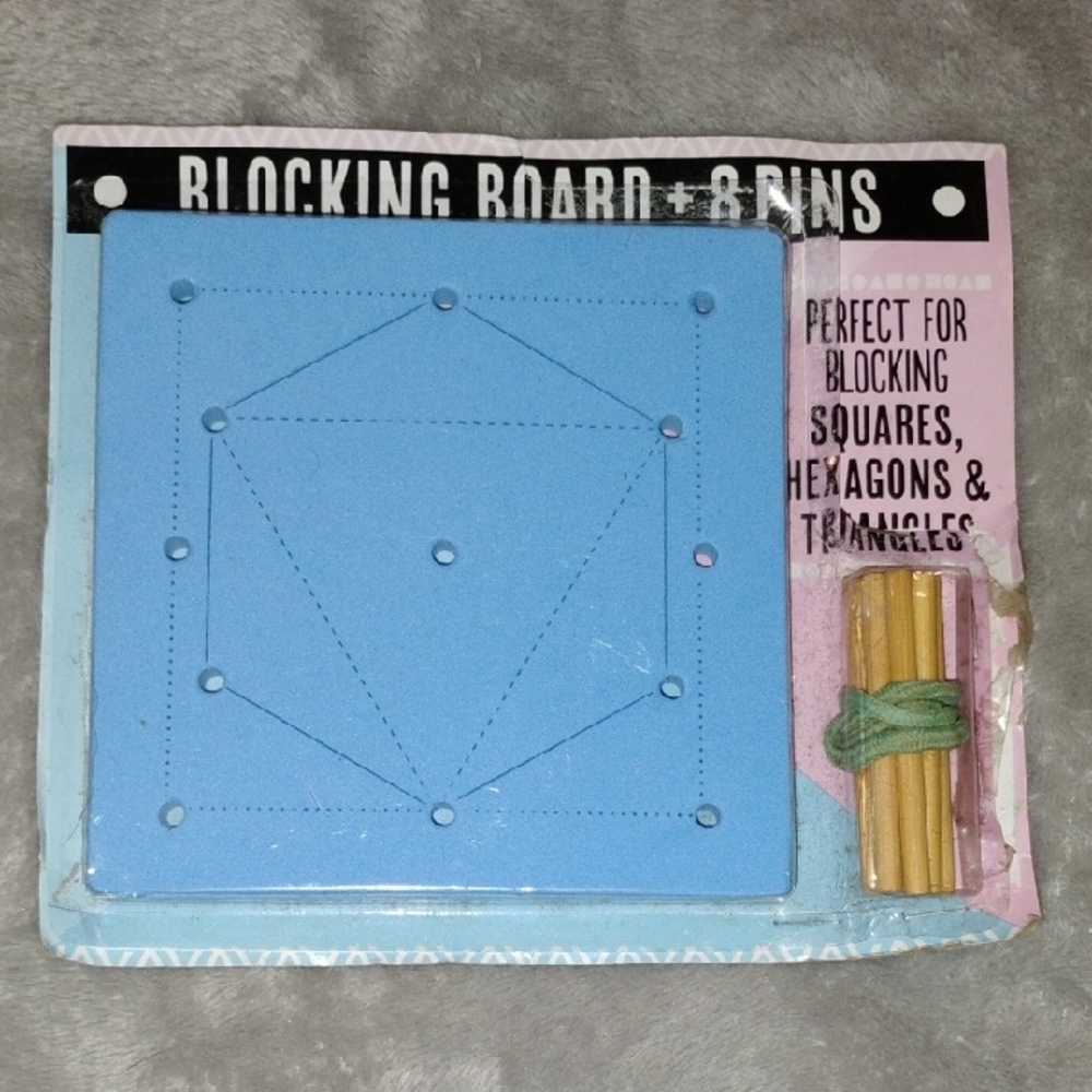 Blocking Board with 8 Pins Squares Hexagons & Triangles